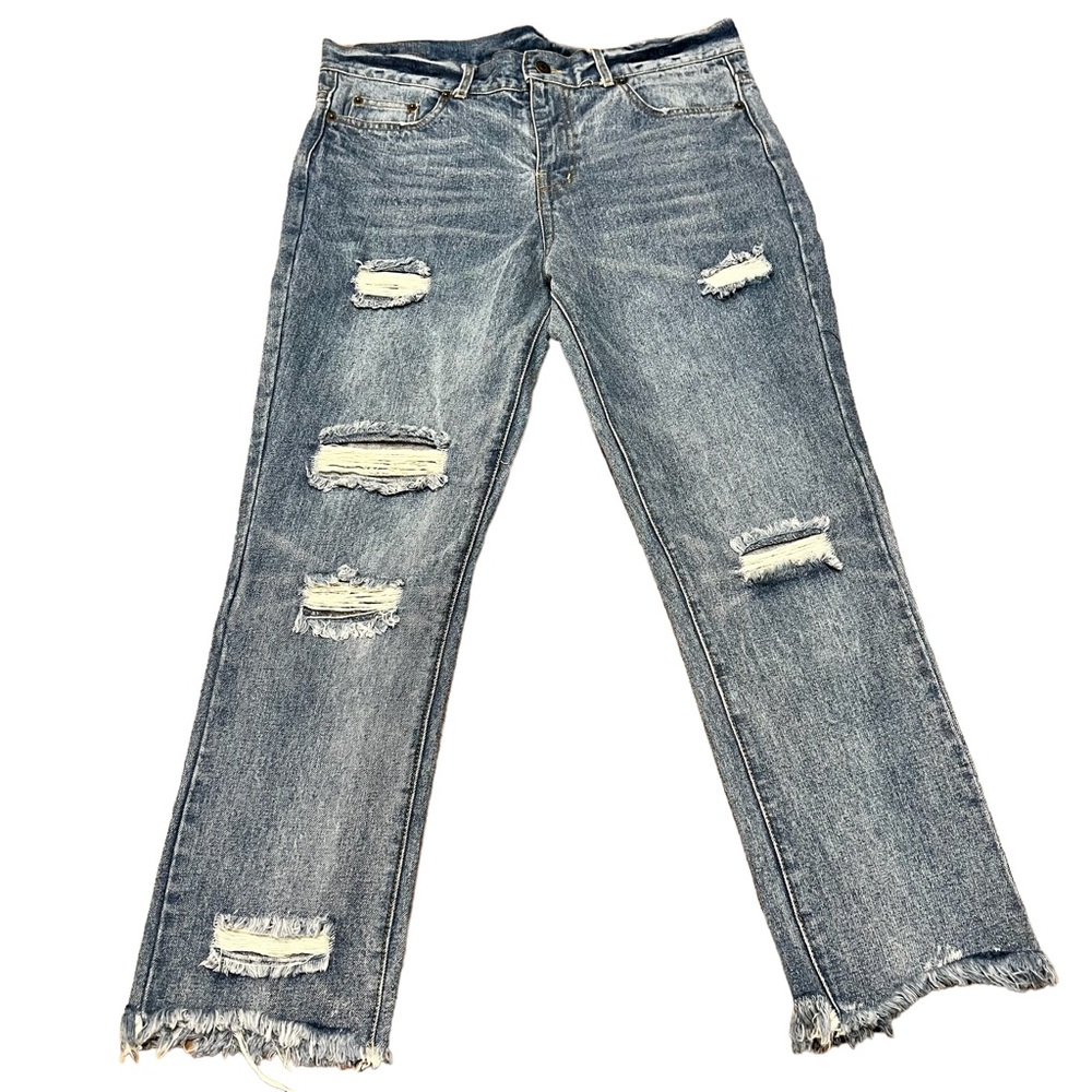 Doctor.M High Rise Light Wash Distressed Jeans - Sz. 31